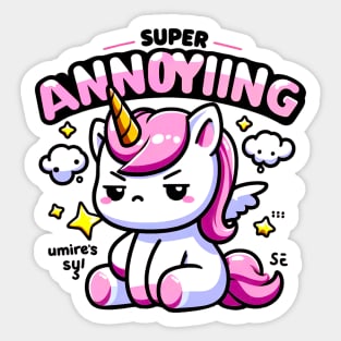 Super Annoying Baby Unicorn Sticker